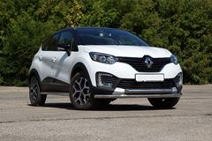 Защита переднего бампера двойная 63/63 мм (НПС) Renault Kaptur 2016-
